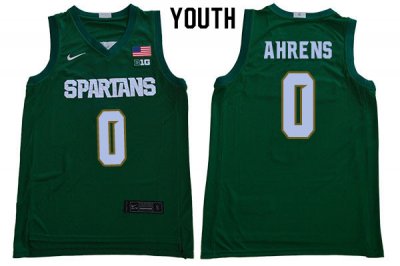 Youth Kyle Ahrens Michigan State Spartans #0 Nike NCAA 2019-20 Green Authentic College Stitched Basketball Jersey ZQ50Y27CL